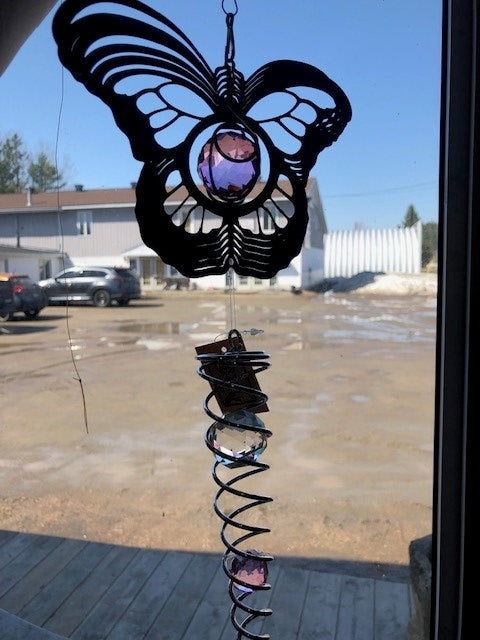windspinner - butterfly w/ crystal