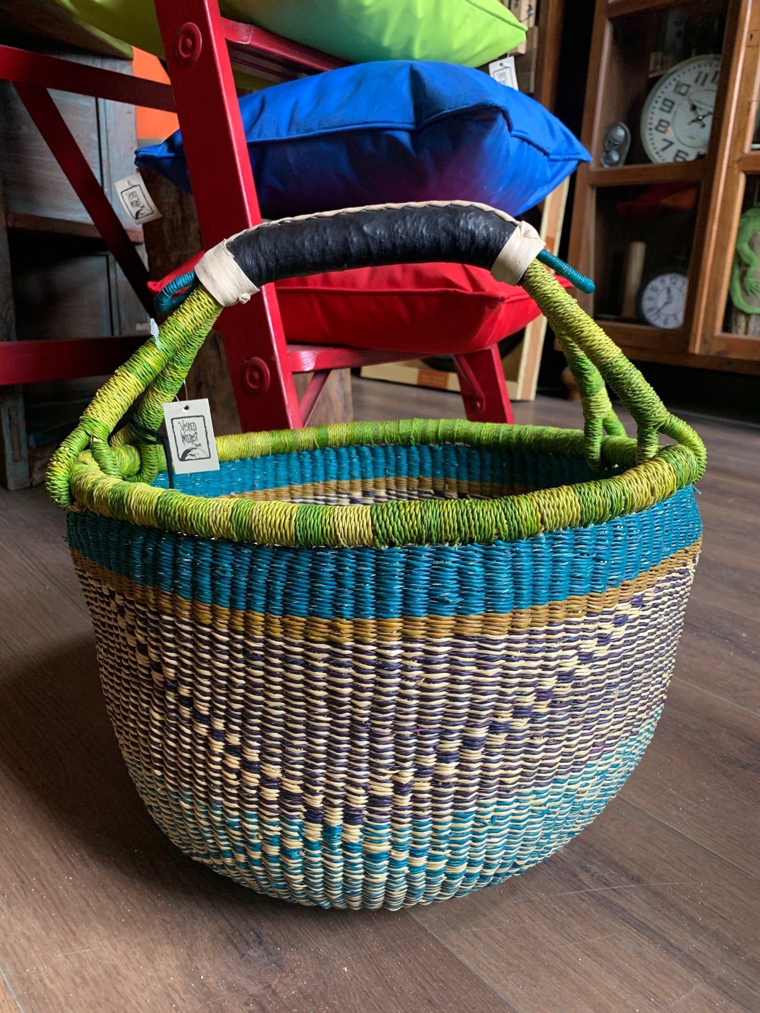 Big Blue Moma - Trashy Market Basket - Natural rim