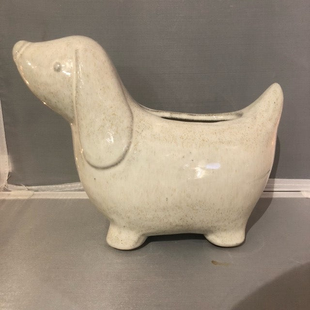 planter - dog - porcelain - 8