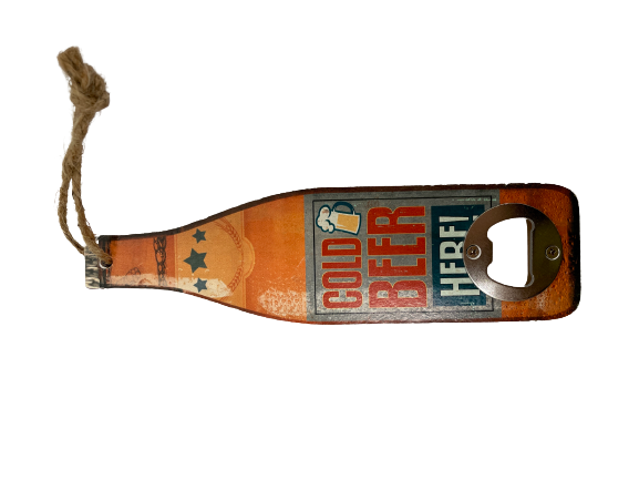 beer bottle opener - ice cold beer - 2x8