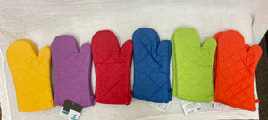 oven mitts - colourful - 100% cotton - assorted
