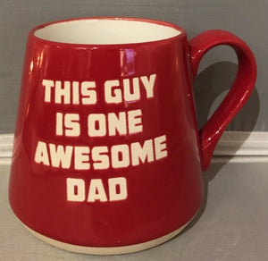 mug - one awesome dad - fat bottom mug - 3.75"x4"