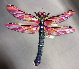 dragonfly - SM - metal - assorted - 6.75x5"