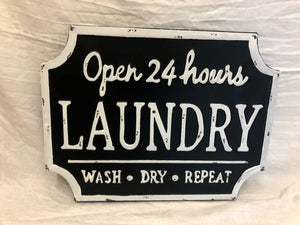sign - 24 hour laundry service - 13"x18"