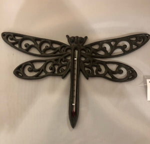 thermometer - dragonfly - wrough iron - 8.5"x11.5"