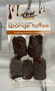 avid - sponge toffee - dark chocolate  120g