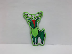 patch - reindeer - large -  green