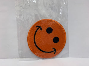 patch - smiley face - orange