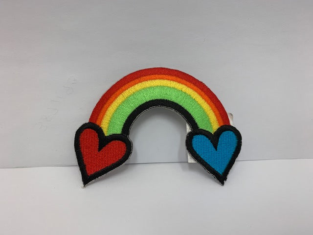 patch - rainbow - 2 hearts
