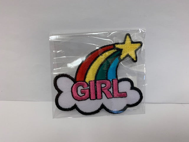 patch - girl - rainbow/cloud