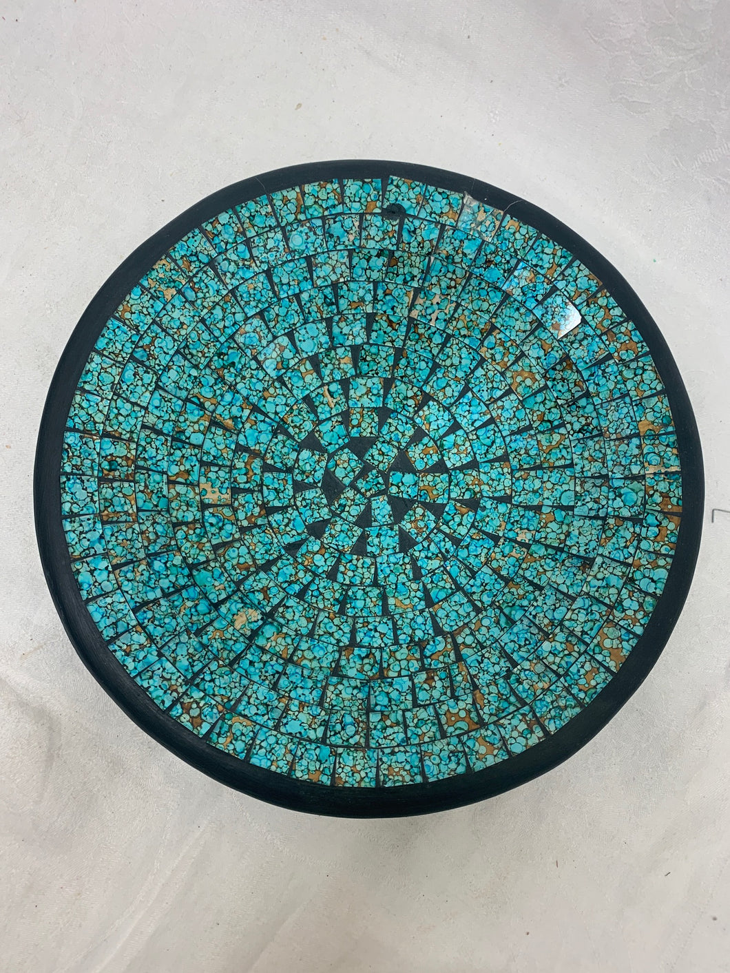 bowl - mosaic - medium - turquoise - 30cm - glass bowl