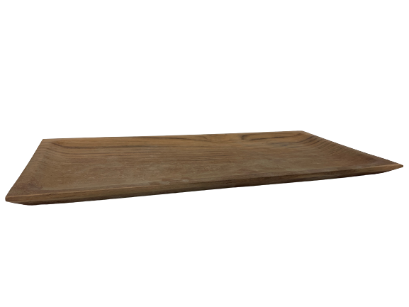 tray - flat - rectangular - teakwood - 20x45cm