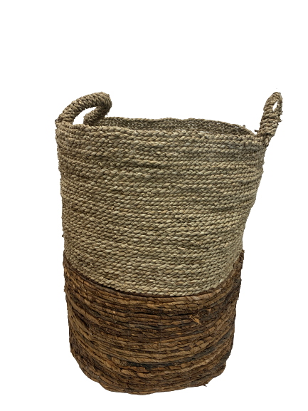basket - tall - seagrass/banana leaf - LG - 50x38cm