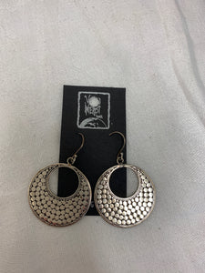earring - hoop - full dot - sterling silver