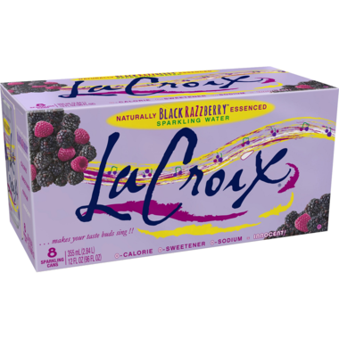 lacroix - CASE OF 8 - black raspberry - sparkling water -  355mlx8