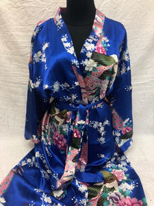 kimono/robe - sky blue - chinese silk