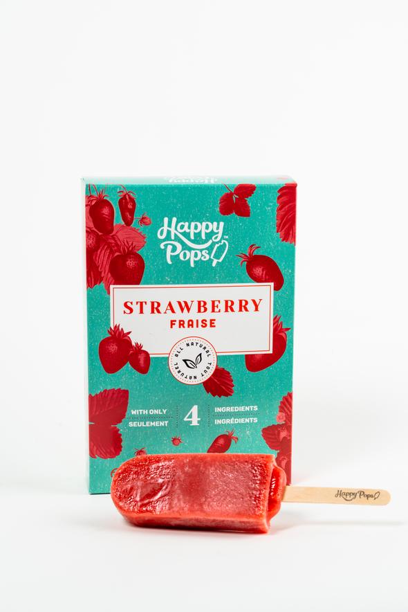 happy pop - strawberry - box of 4