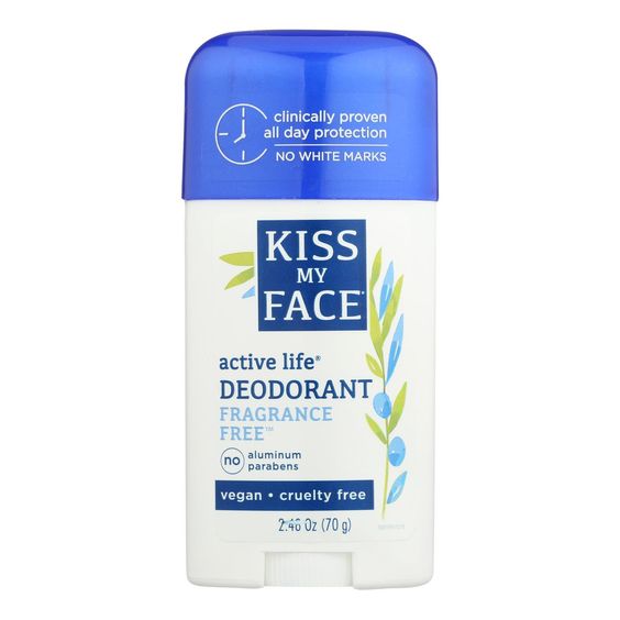 kiss my face - deodorant stick - fragrance free - 2.48oz