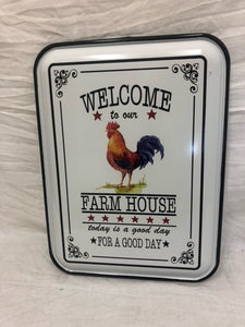 sign - metal - welcome to our farm house