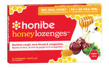 Load image into Gallery viewer, honibe - honey lozenges - cherry - cough/sore throat/congestion
