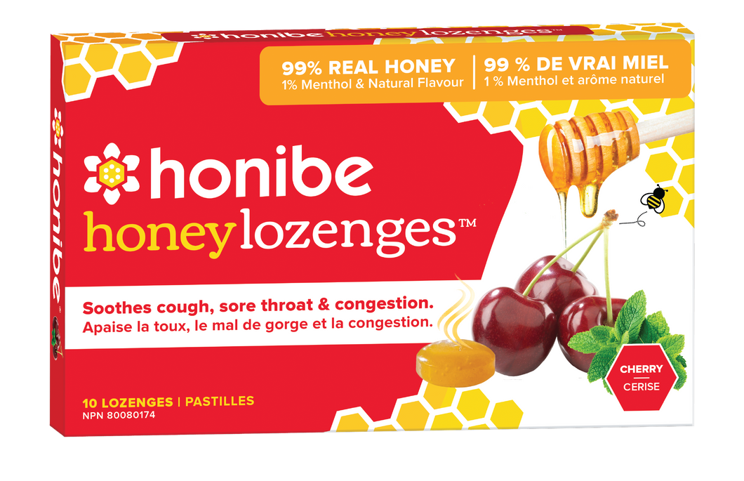 honibe - honey lozenges - cherry - cough/sore throat/congestion