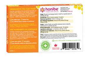 honibe - honey lozenges -  orange - vitamin C