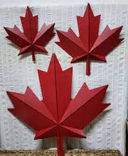 Load image into Gallery viewer, maple leaf - red - metal - 20&quot;
