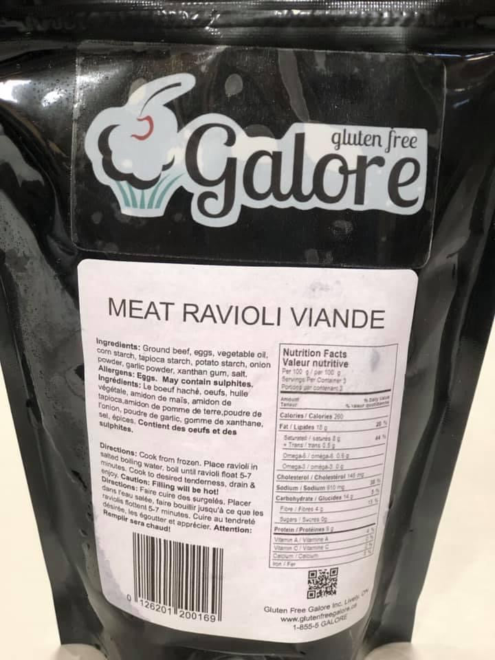 gluten free galore - ravioli - meat (300g)