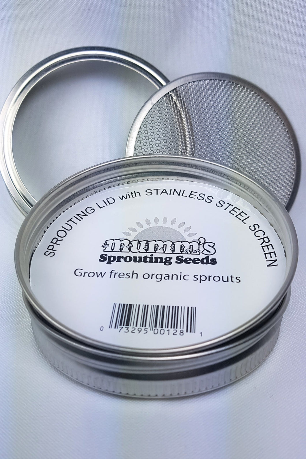 mumm's - JAR W/ LID - sprouting - lid w/ screen