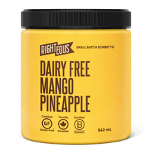 Load image into Gallery viewer, righteous - sorbetto - mango pineapple - dairy free - 562ml
