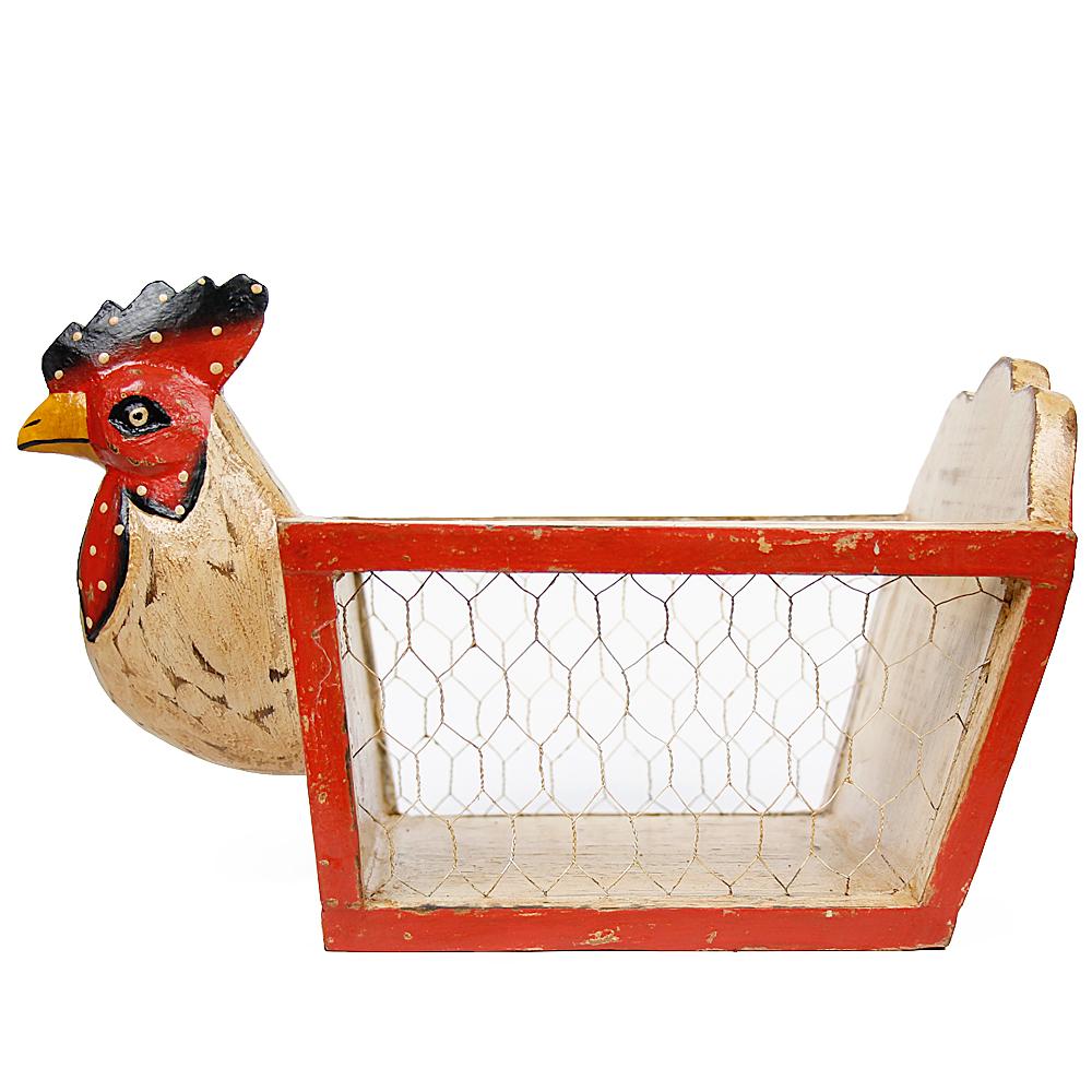 box - rooster - with mesh - red