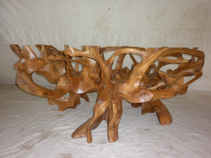 dining table w/ glass - root  # 6564 206cm x 127cm x 80cm