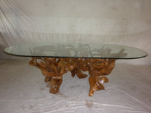Load image into Gallery viewer, dining table w/ glass - root  # 6564 206cm x 127cm x 80cm
